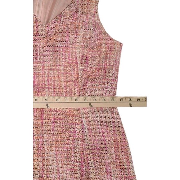 Talbots Tweed Dress Women's 10 Pink Sleeveless Career Professional Sheath - Picture 6 of 9